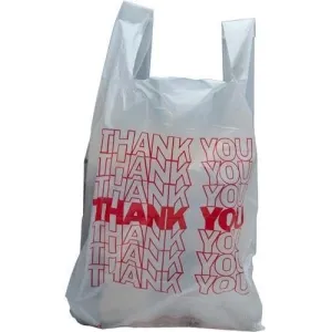 10" x 5" x 18" - "Thank You" Shopping Bags 0.65 mil