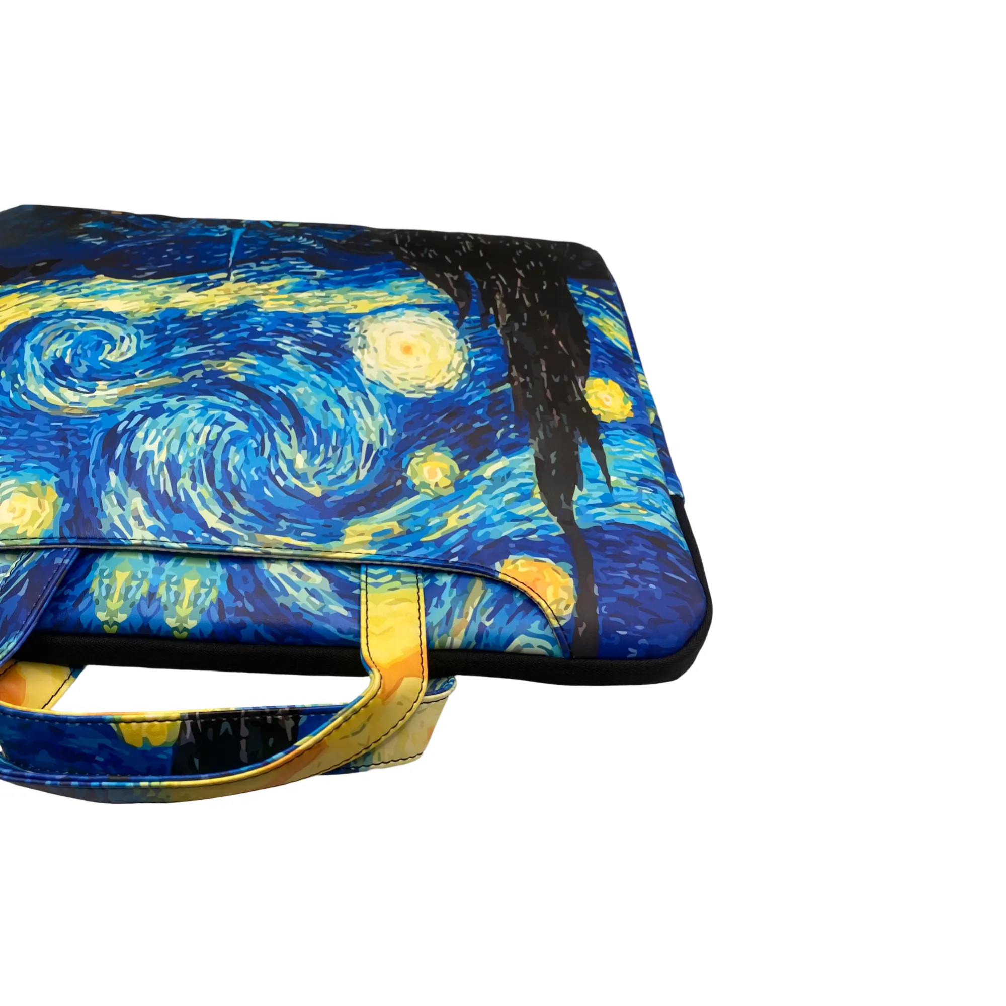 15" Laptop Bag with Oil Painting Night Sky Print – Stylish & Protective G2117-2