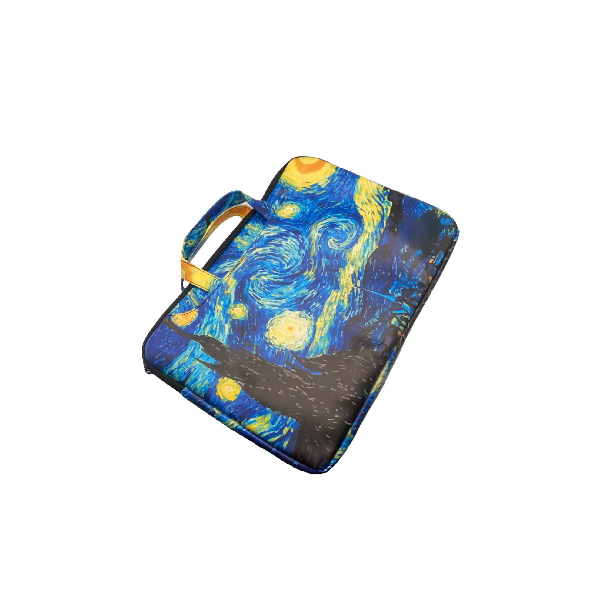 15" Laptop Bag with Oil Painting Night Sky Print – Stylish & Protective G2117-2