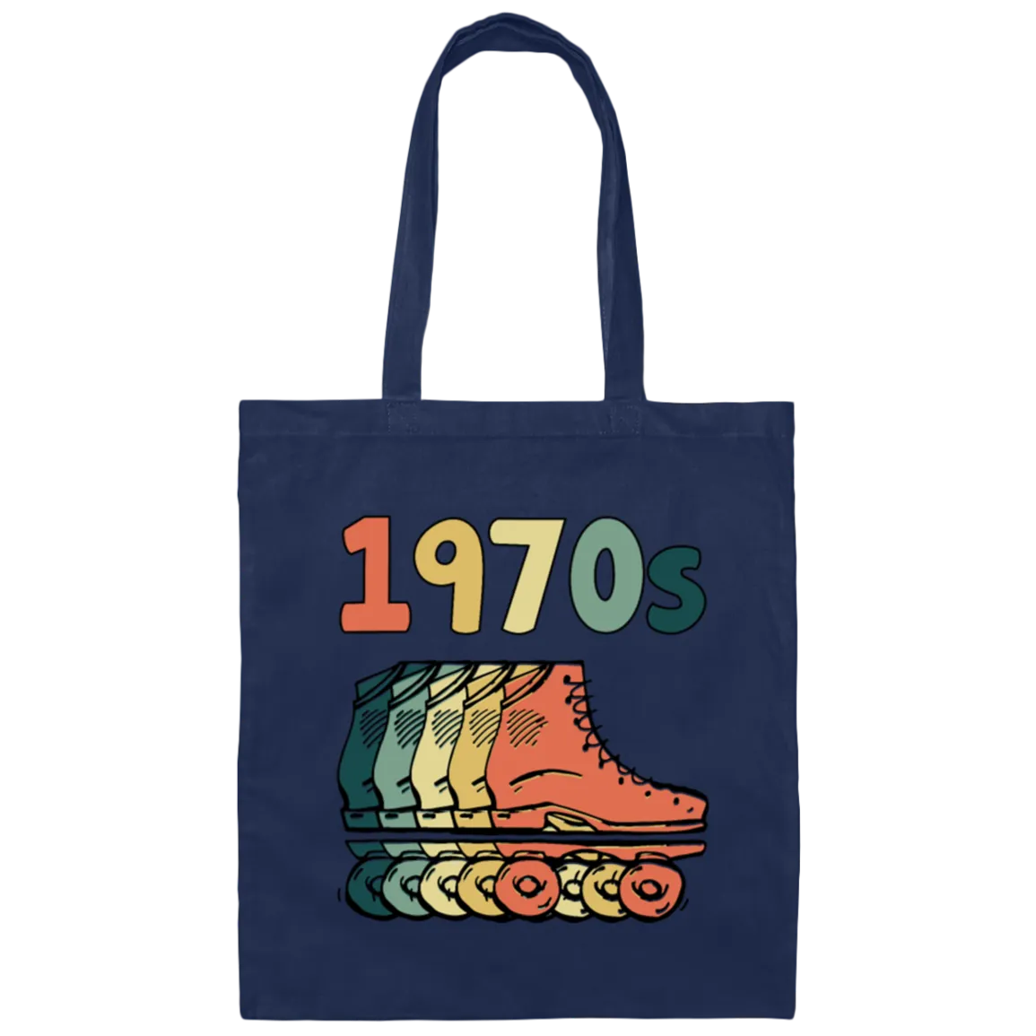 1970s Gift Skates Lover Retro Roller Love Skating Vintage Cool Skates Canvas Tote Bag