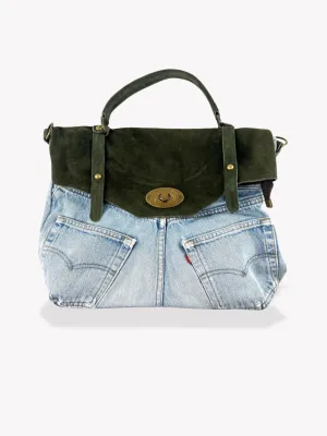 Alex Denim Olive Handbag