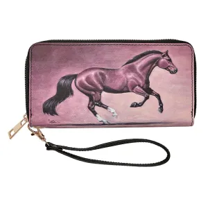 AWST Int'l "Lila" Bay Horse Clutch Wallet