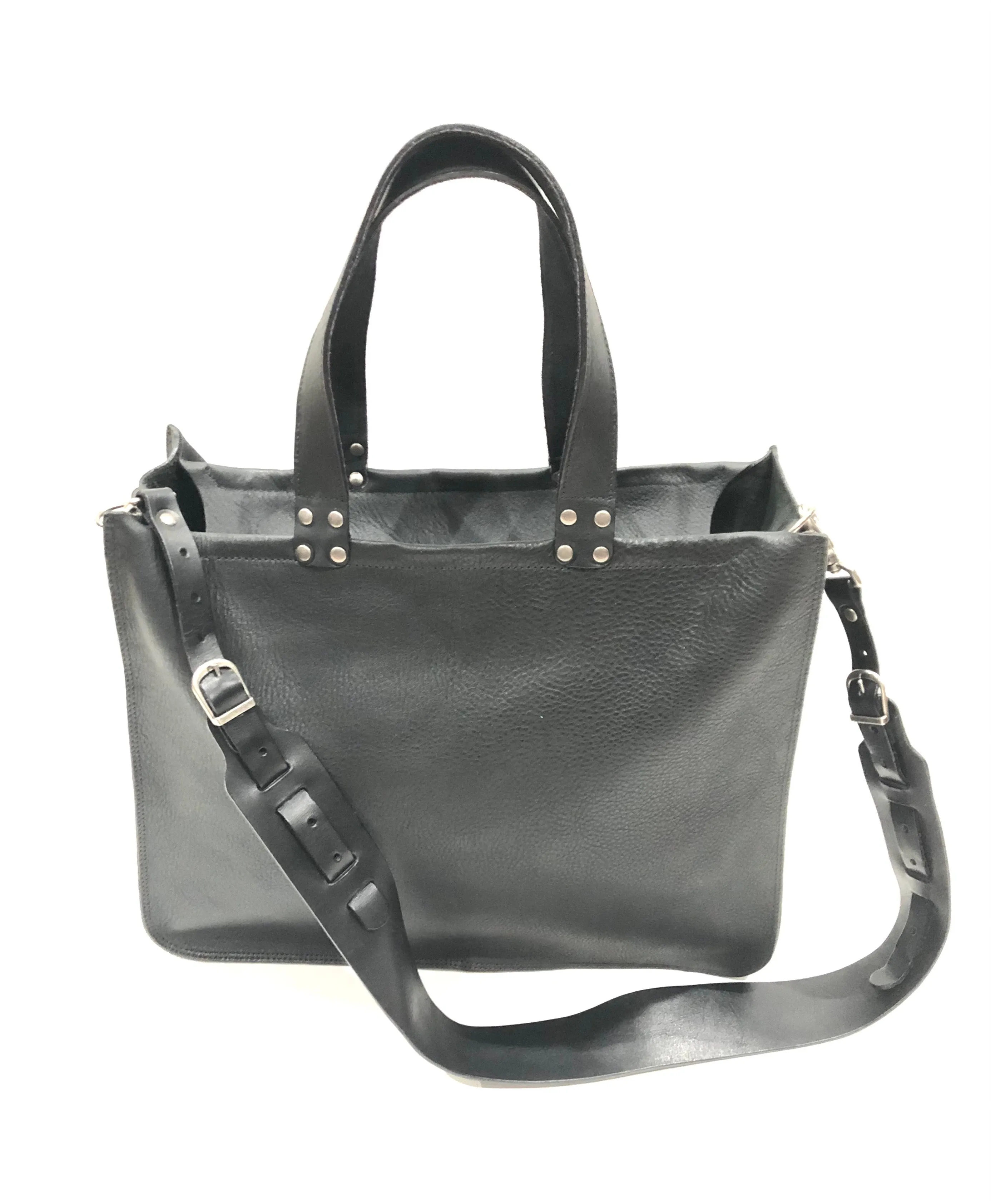 B15 STRAP TOTE W/TOP ZIPPER & INTERIOR POCKET