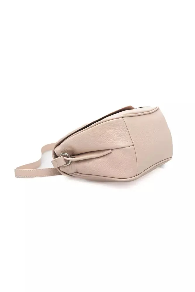 Baldinini Trend Pink Leather Women Shoulder Bag