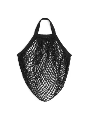 Black string bag