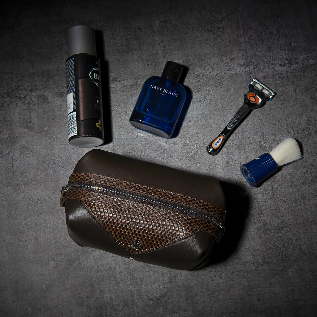 Bom Leather Shaving Kit for Travel