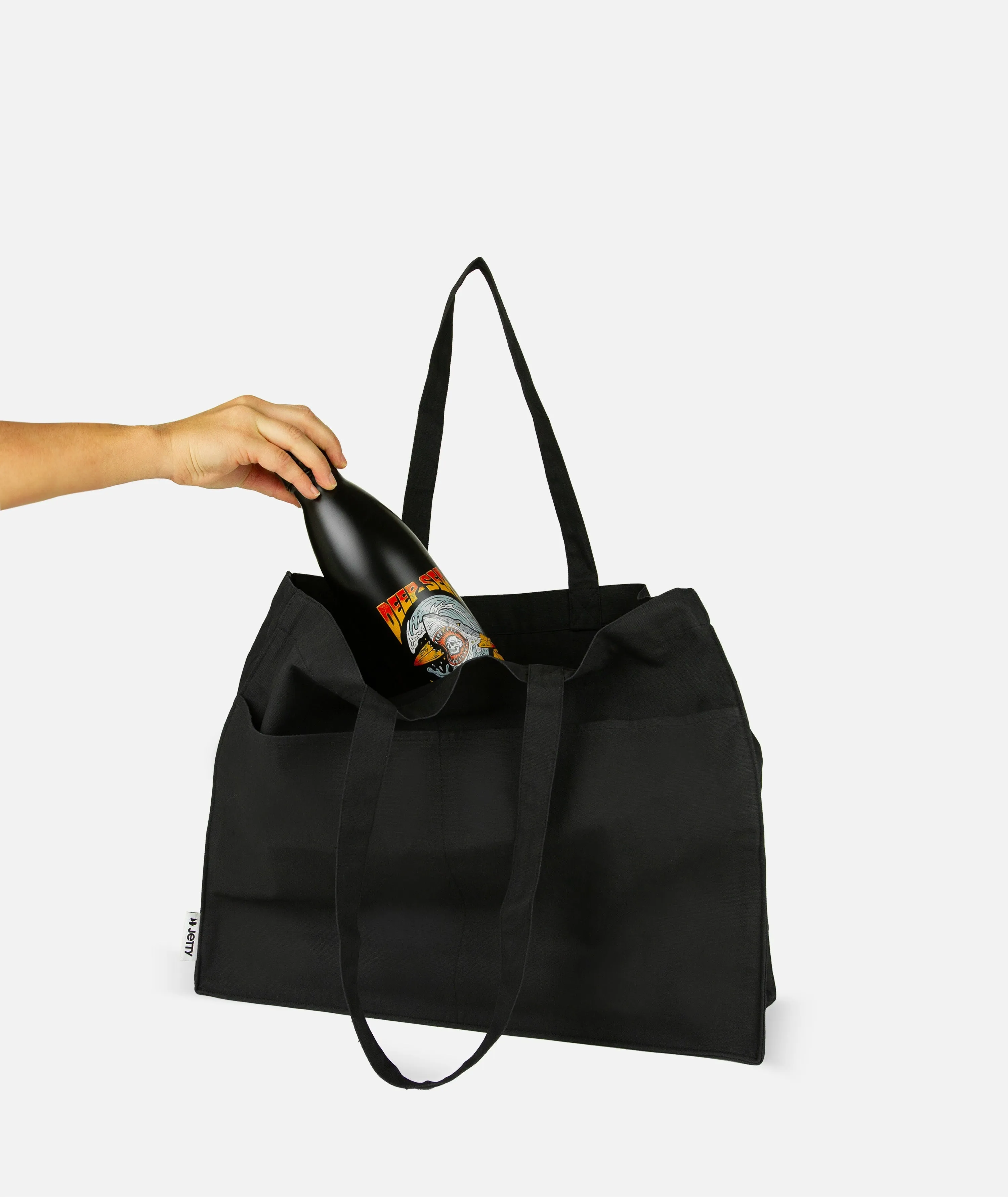 Canvas Pocket Tote - Graphite