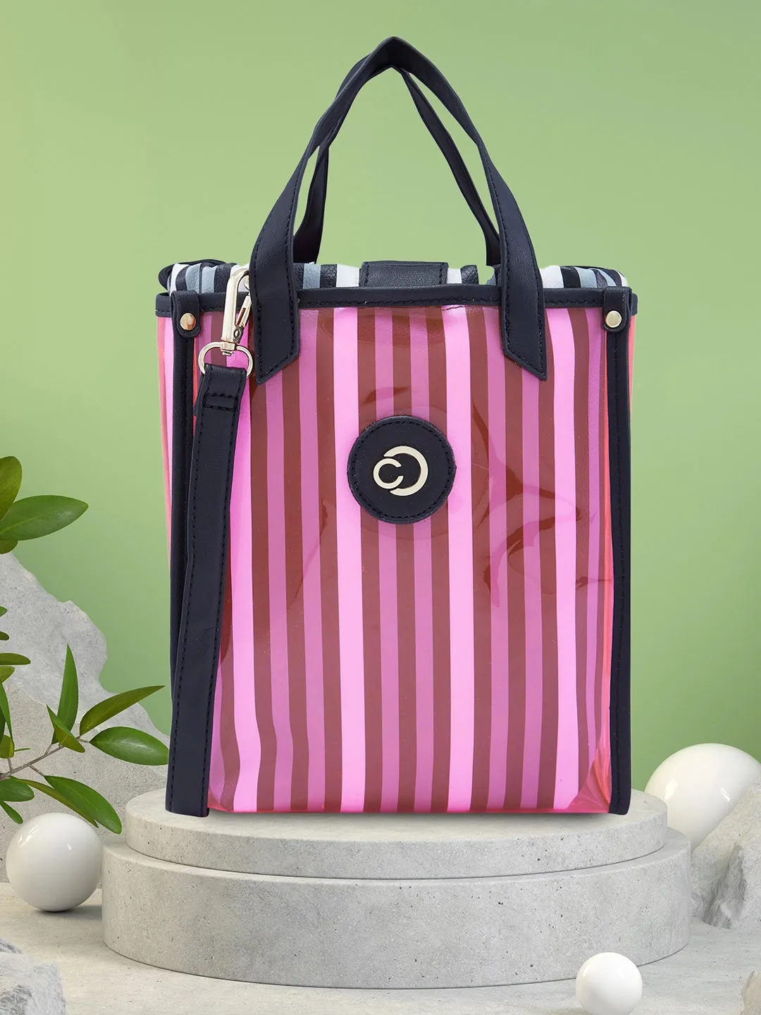 Caprese Josie Tote Small Plastic Pink