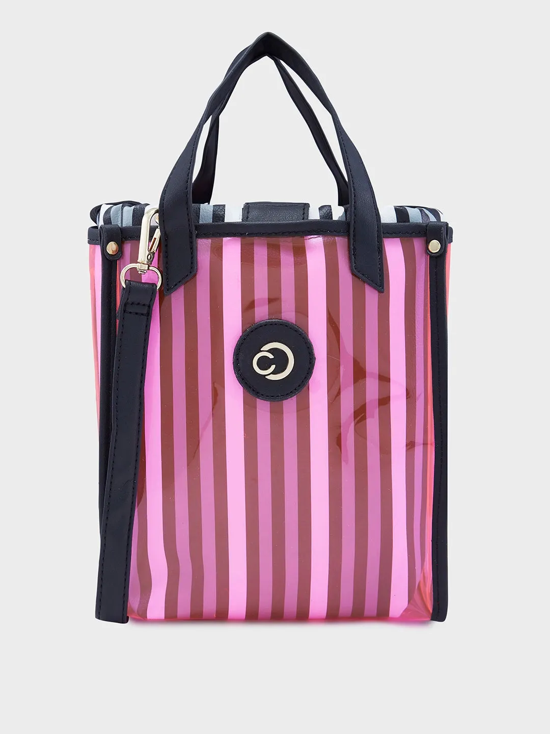 Caprese Josie Tote Small Plastic Pink