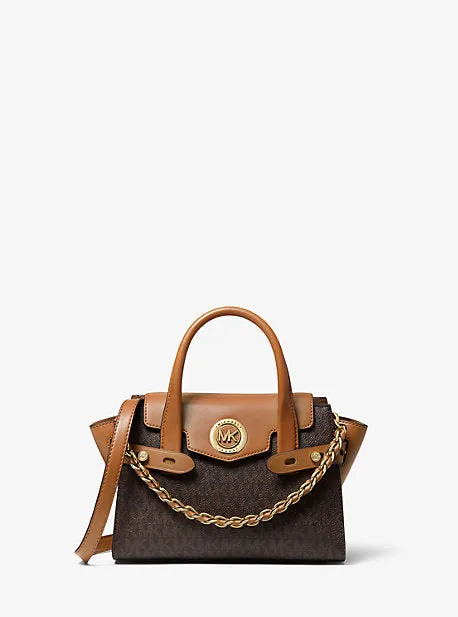 Carmen Extra-Small Logo and Leather Belted Satchel