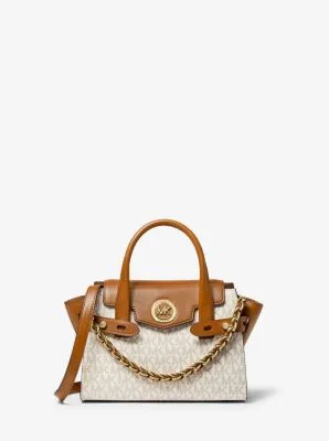 Carmen Extra-Small Logo and Leather Belted Satchel