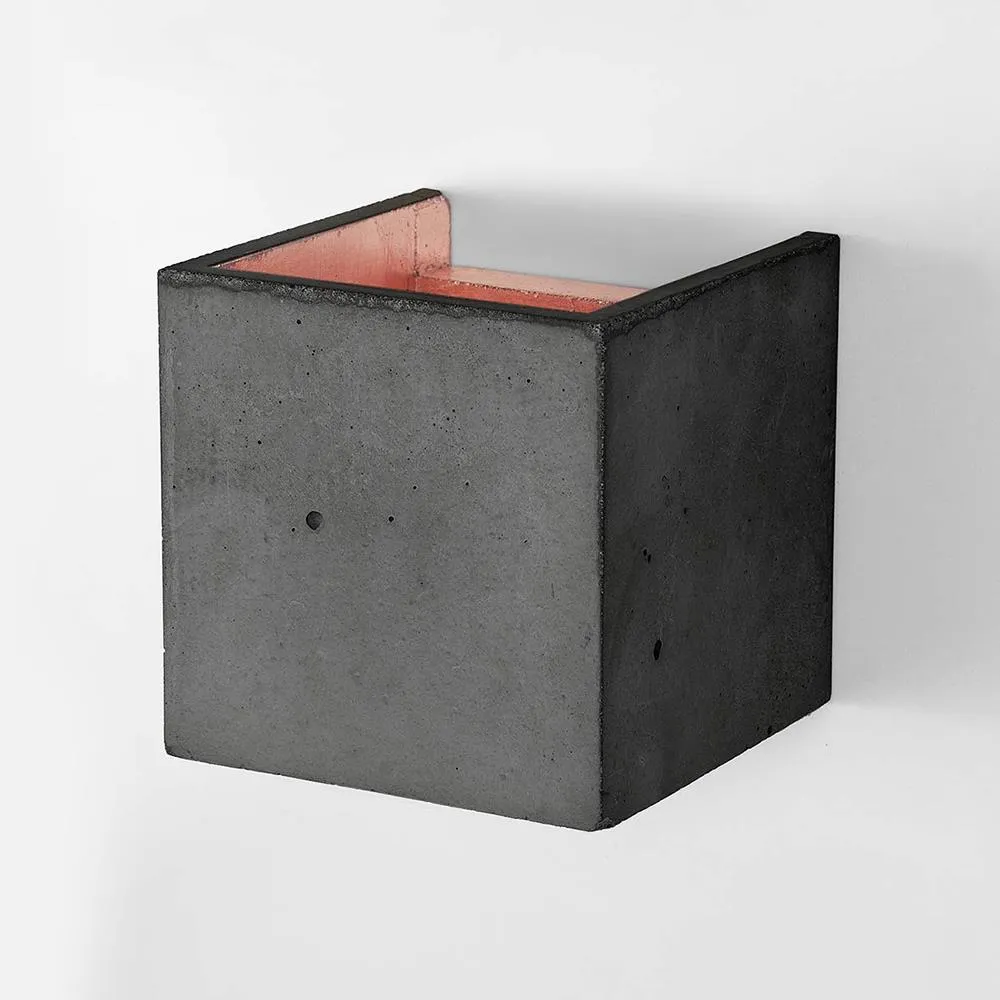 Concrete Cubic up and down wall light