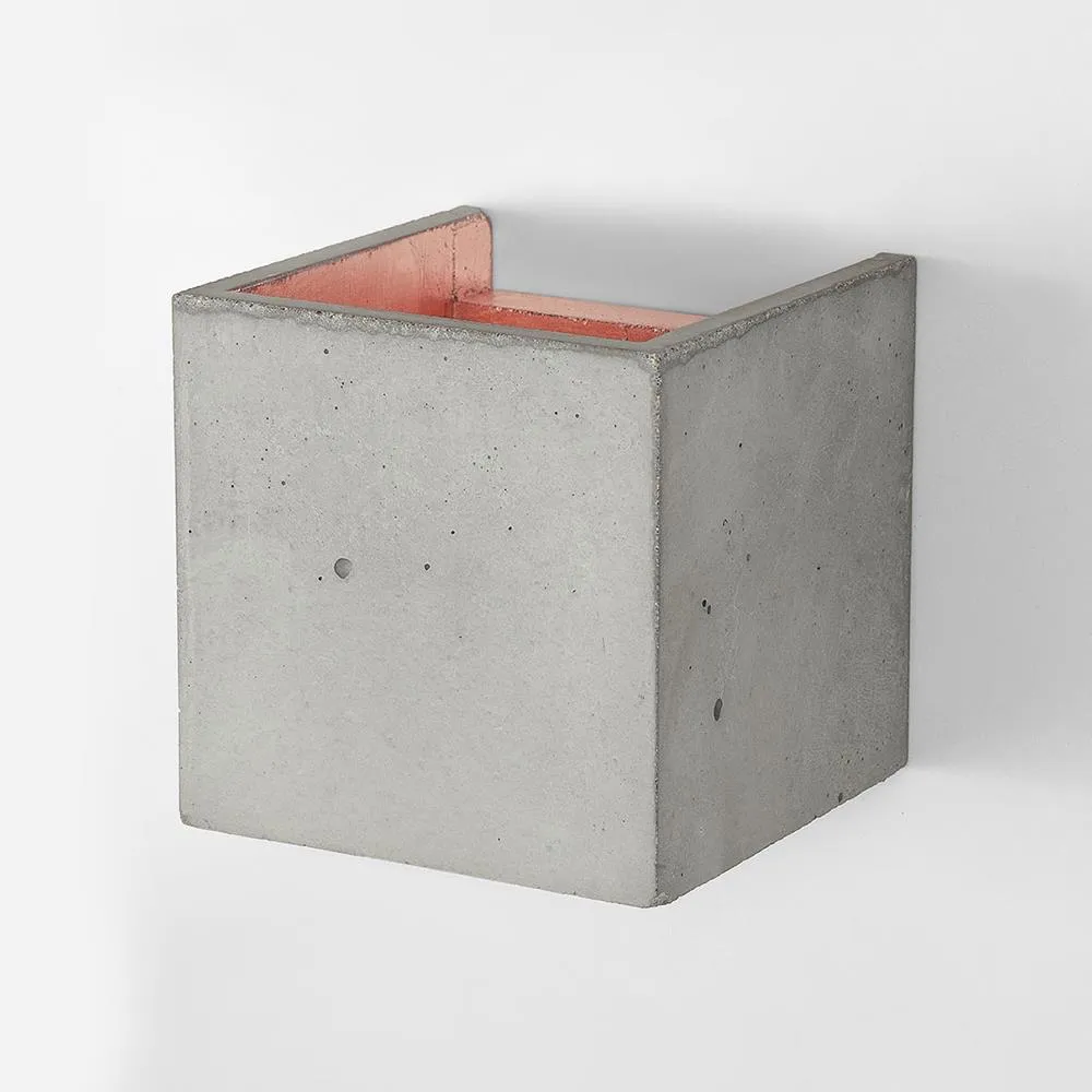 Concrete Cubic up and down wall light