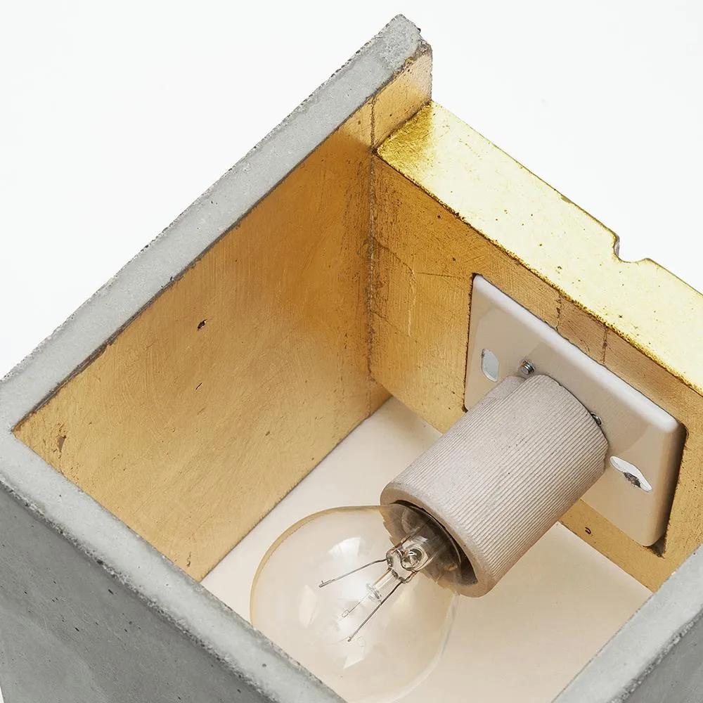 Concrete Cubic up and down wall light