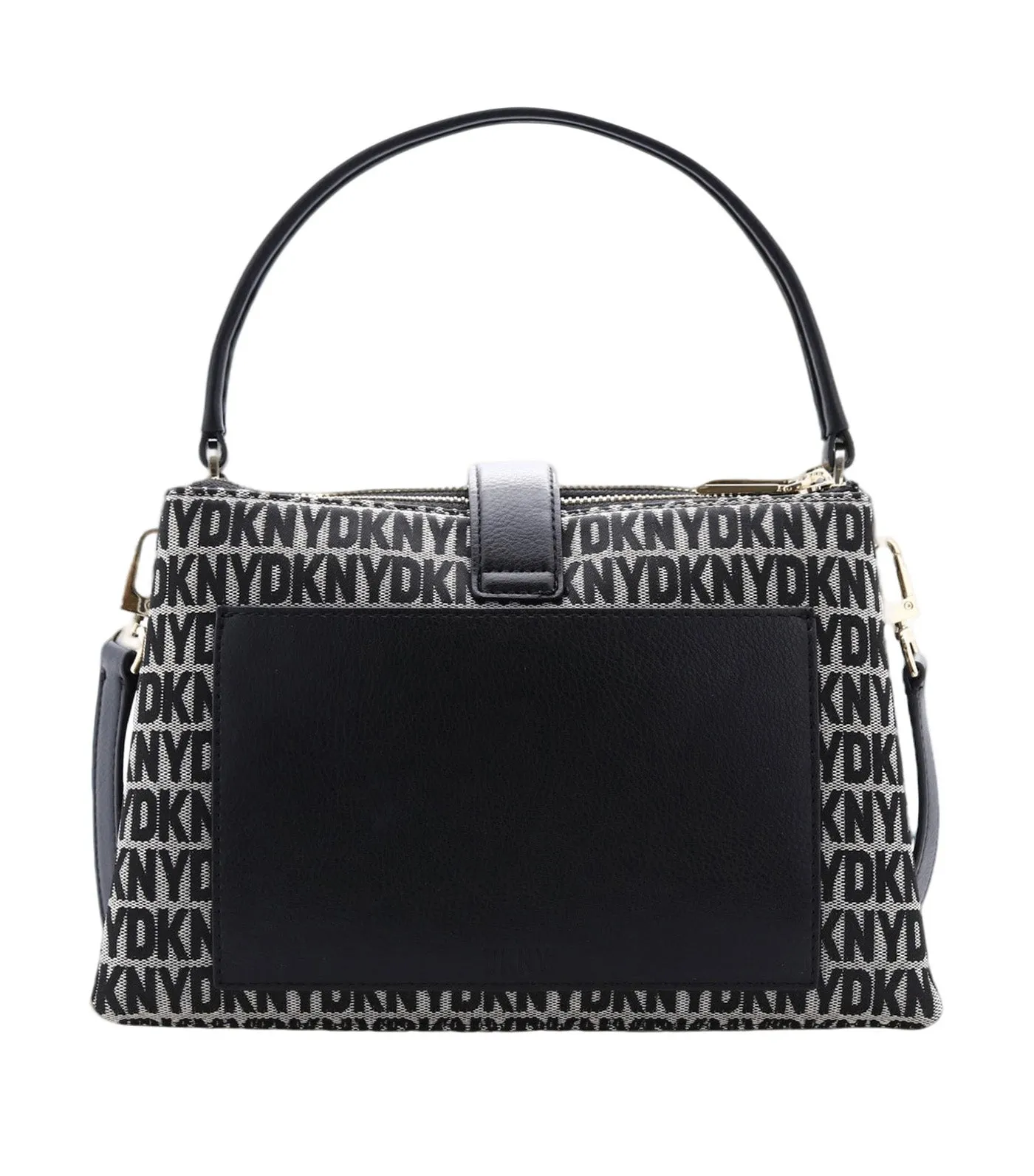 Deena Top Handle Satchel Black Logo/Black