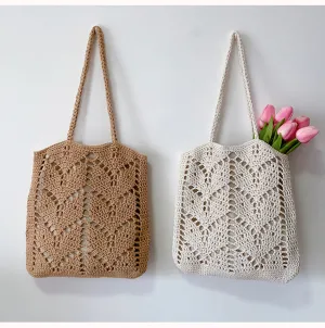 Elena Handbags Retro Artsy Cotton Knitted Bag