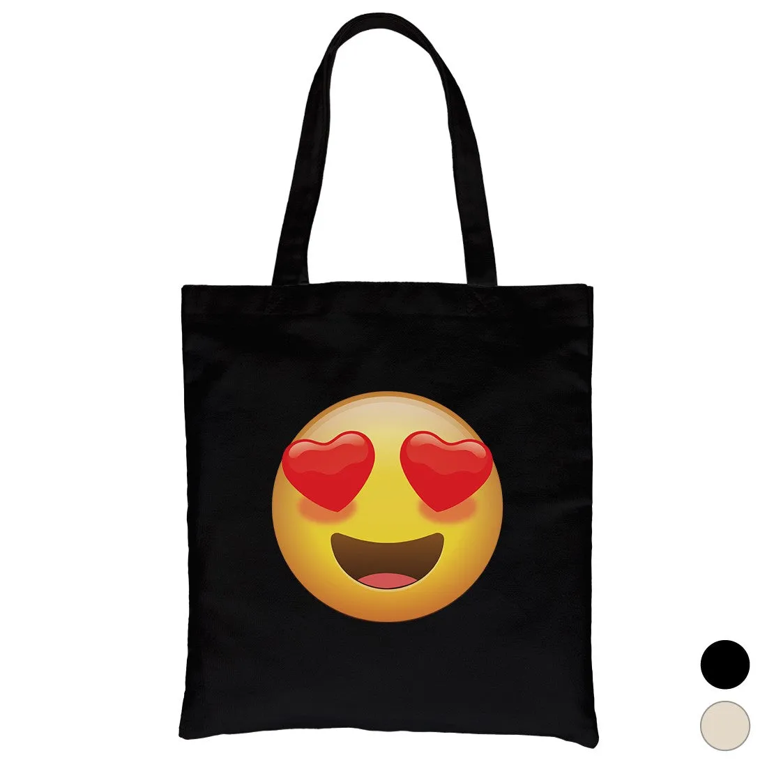 Emoji-Heart Eyes Canvas Shoulder Bag Exciting Loving Perfect Gift