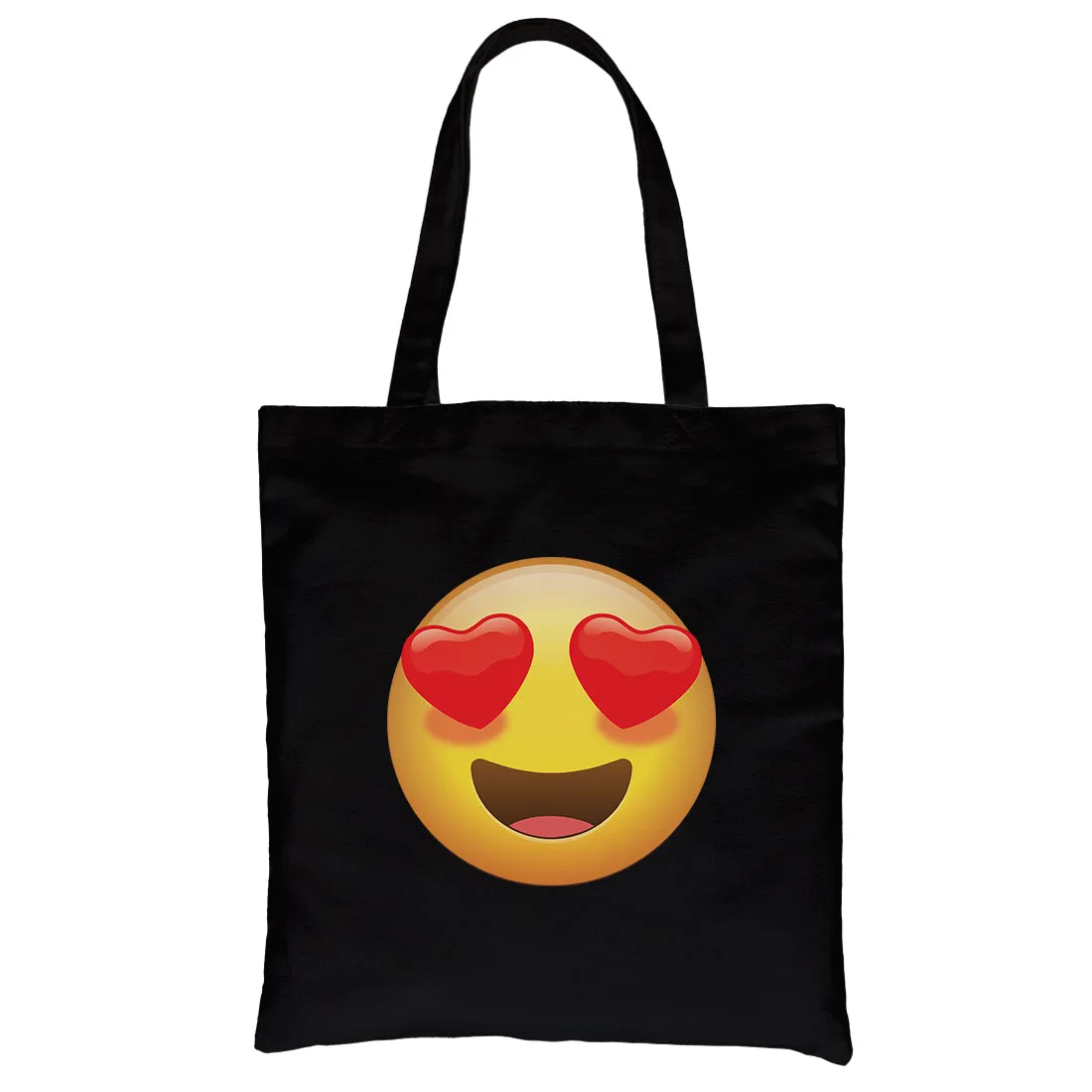 Emoji-Heart Eyes Canvas Shoulder Bag Exciting Loving Perfect Gift