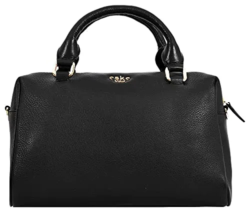 eske Christine - Genuine Leather Handbag - Spacious Compartments - Work and Travel Bag - Durable - Water Resistant - Adjustable Strap - Detachable Adjustable shoulder strap - For Women