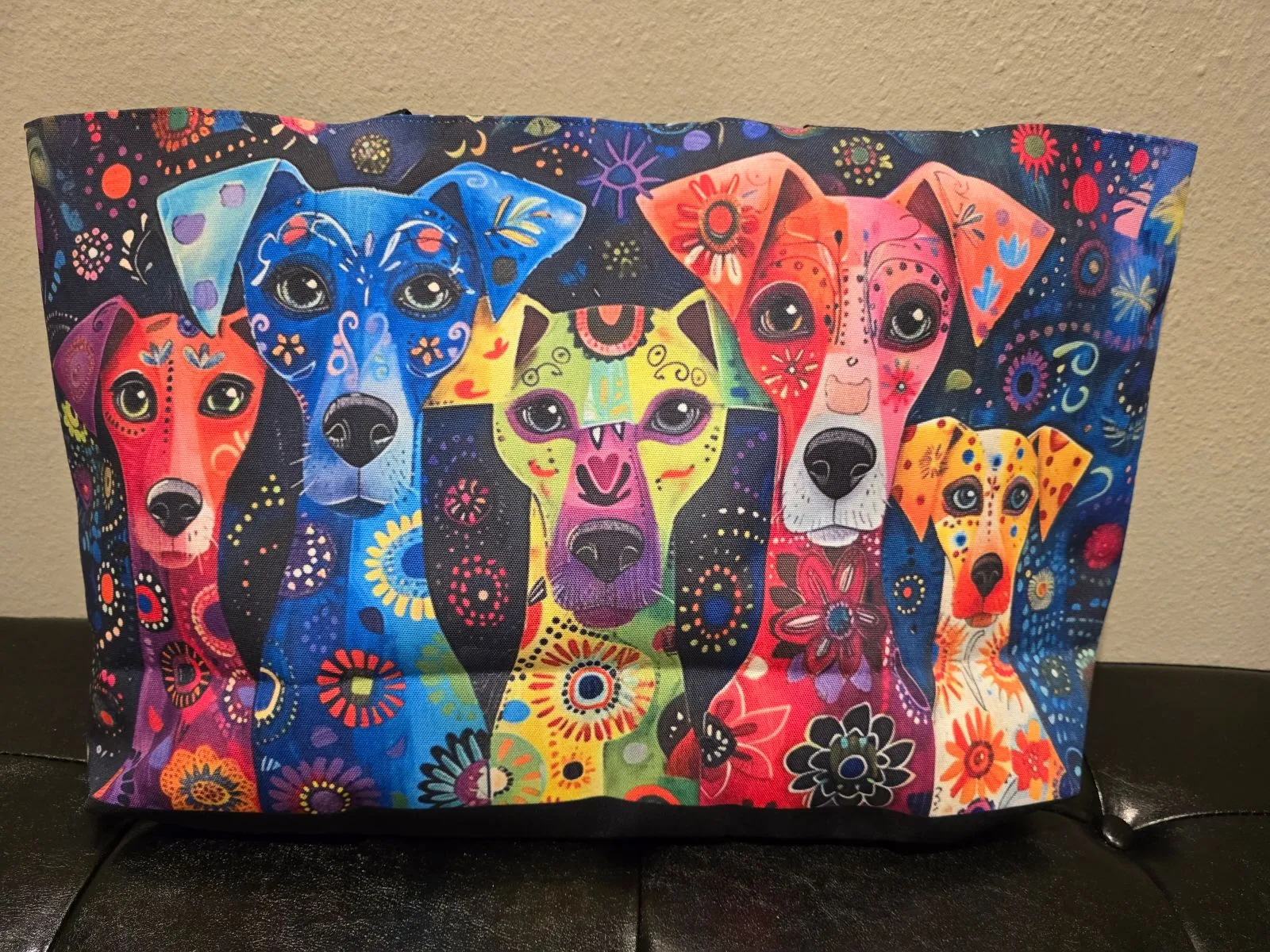 Exotic Whimsical Dog Art Market Weekender Tote Bag