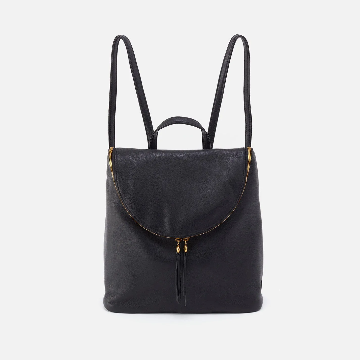 Fern Backpack In Pebbled Leather - Black