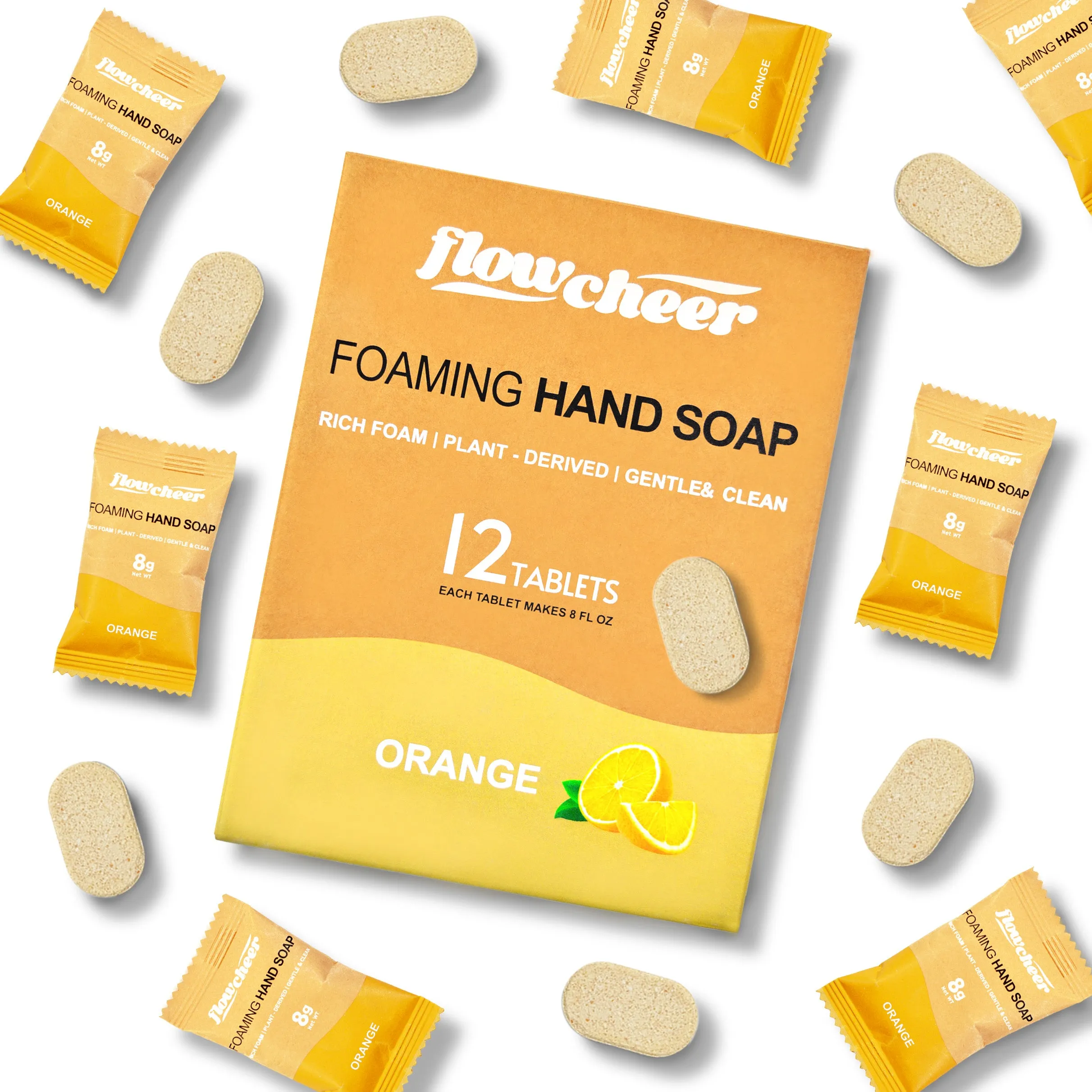 Foaming Hand Soap Refill 12 Tablets - Sweet Orange Fragrance