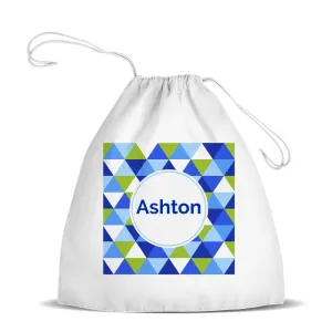 Geometric Premium Drawstring Bag