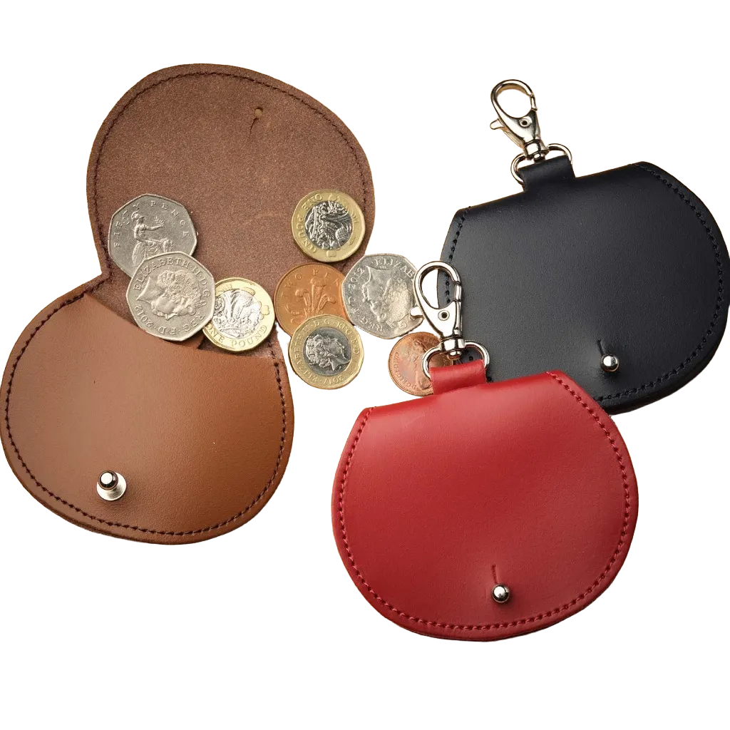 Handbag Charms - Mini Saddle Bag Coin Purse Charm - Dark Brown