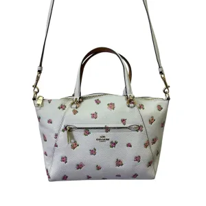 Handbag Designer By Coach In Cream & Pink, Size:Medium