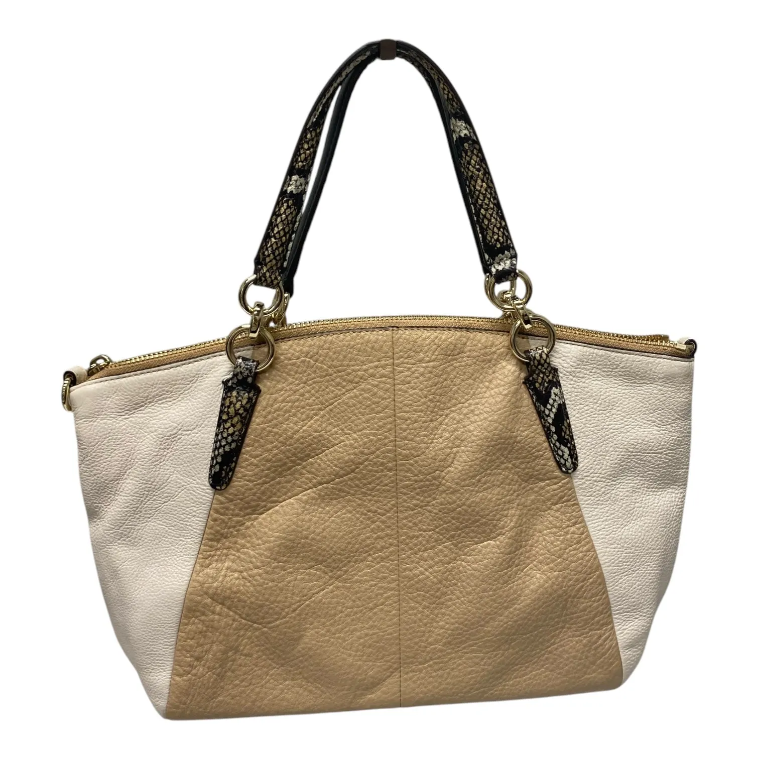 Handbag Designer By Coach In Tan, Size:Medium