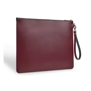 Handmade Leather Folio Case - Marsala Red - Made in England