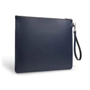 Handmade Leather Folio Case - Navy Blue - Made in the UK