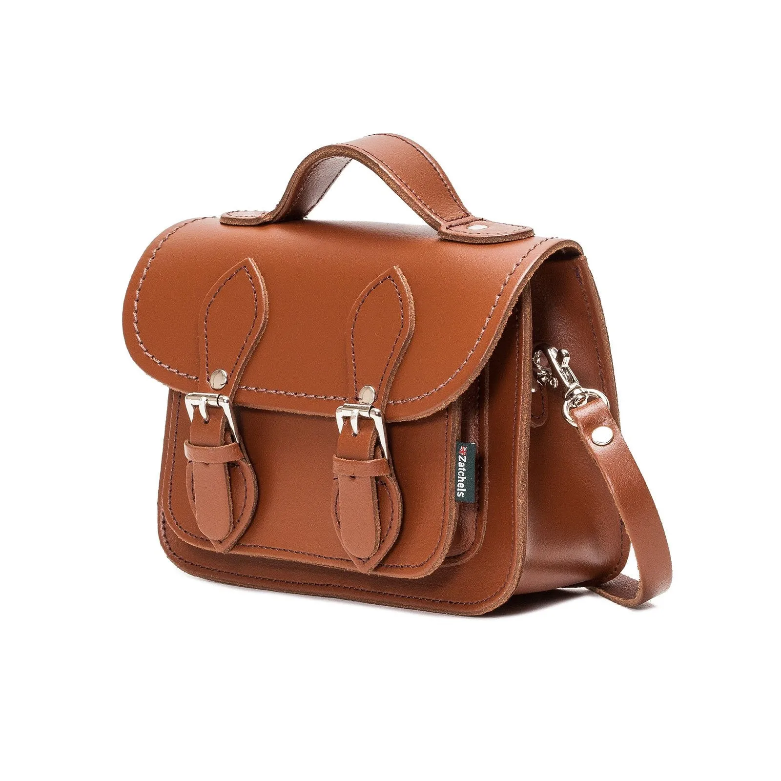 Handmade Leather Micro Satchel - Chestnut