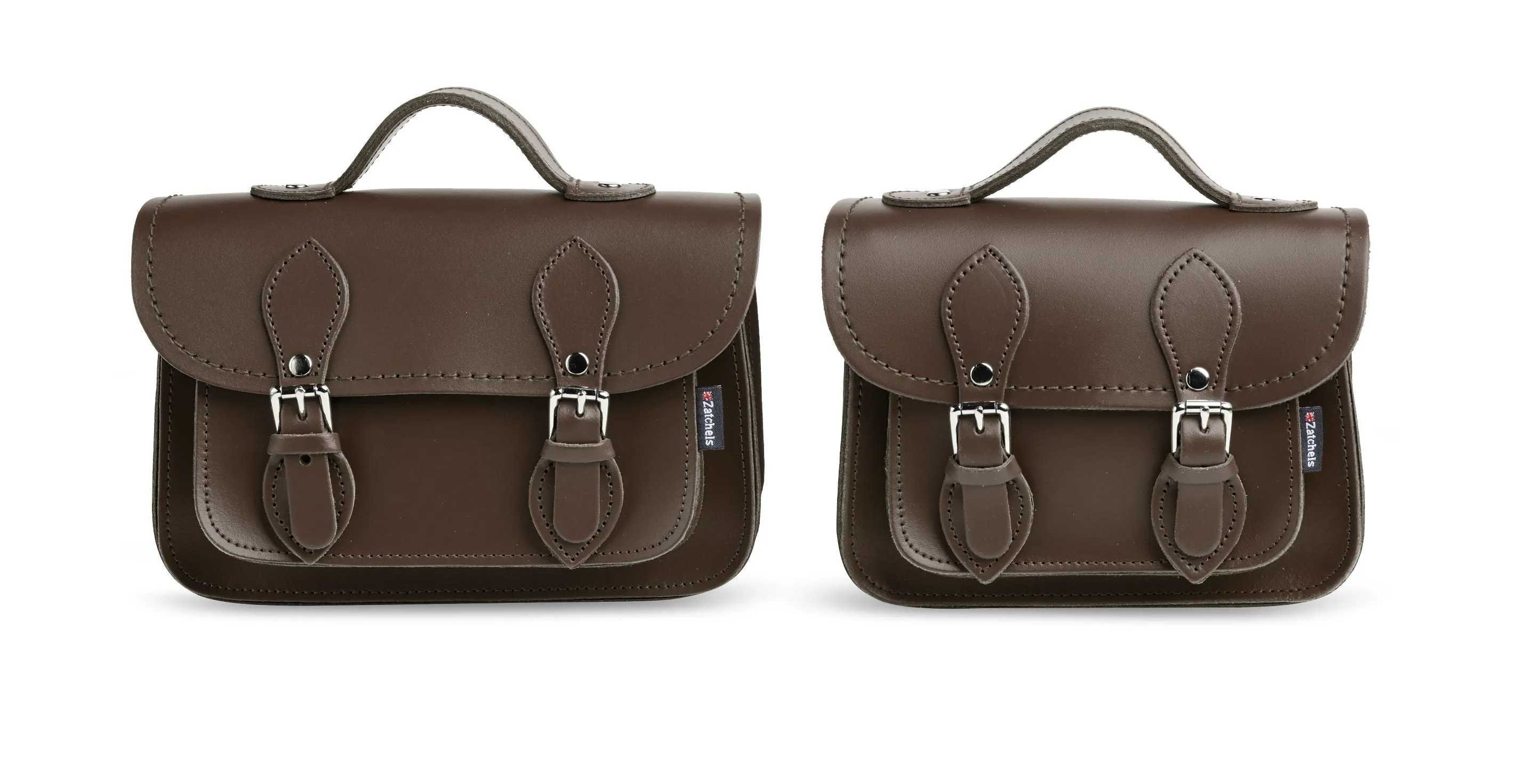 Handmade Leather Micro Satchel - Dark Brown