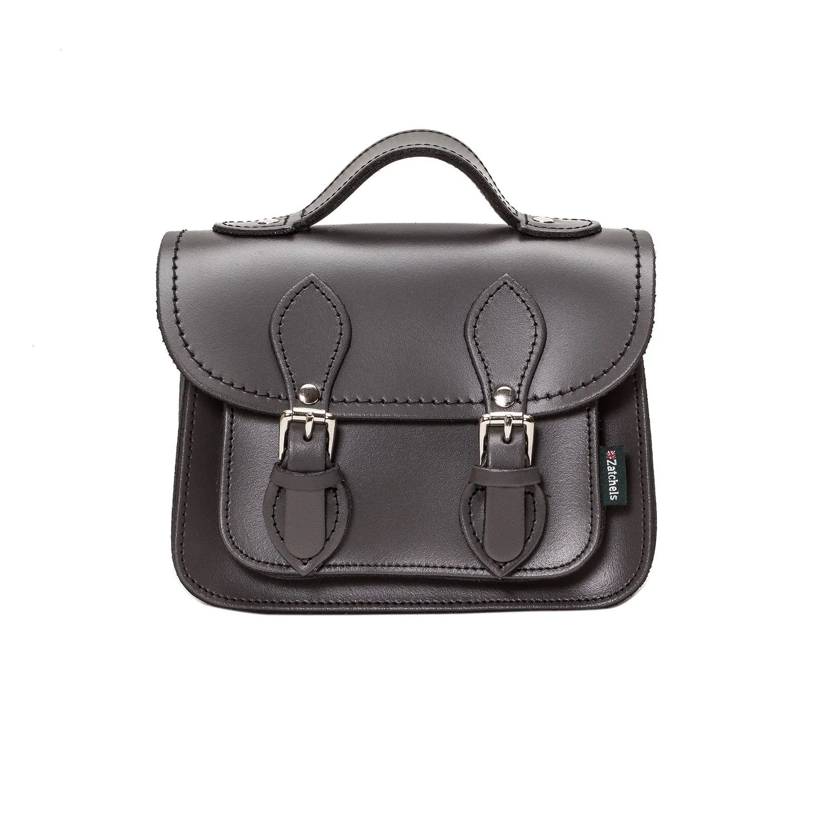 Handmade Leather Micro Satchel - Graphite