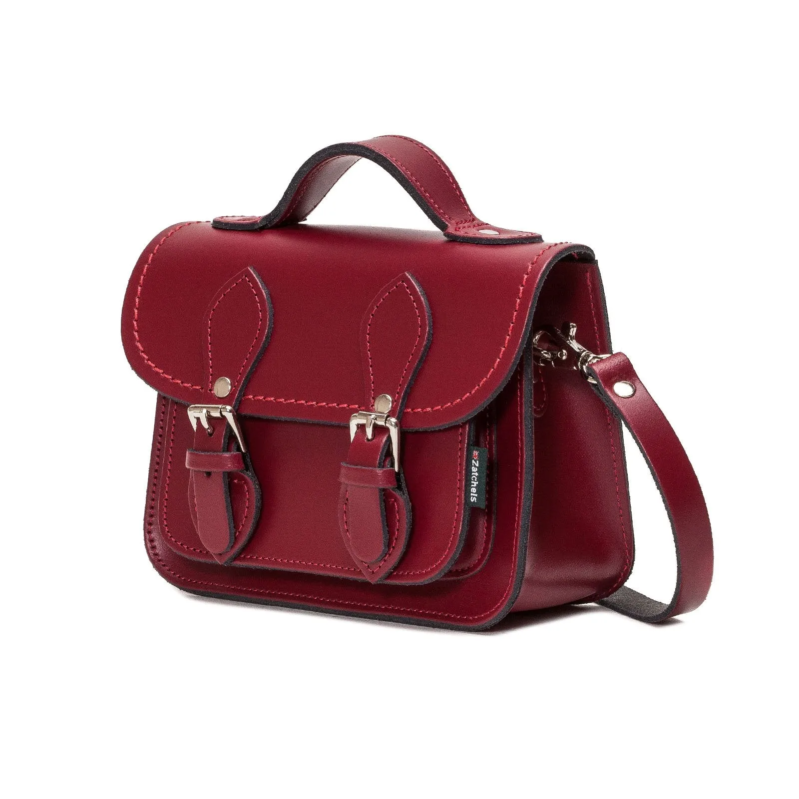 Handmade Leather Micro Satchel - Oxblood