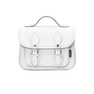 Handmade Leather Micro Satchel - White