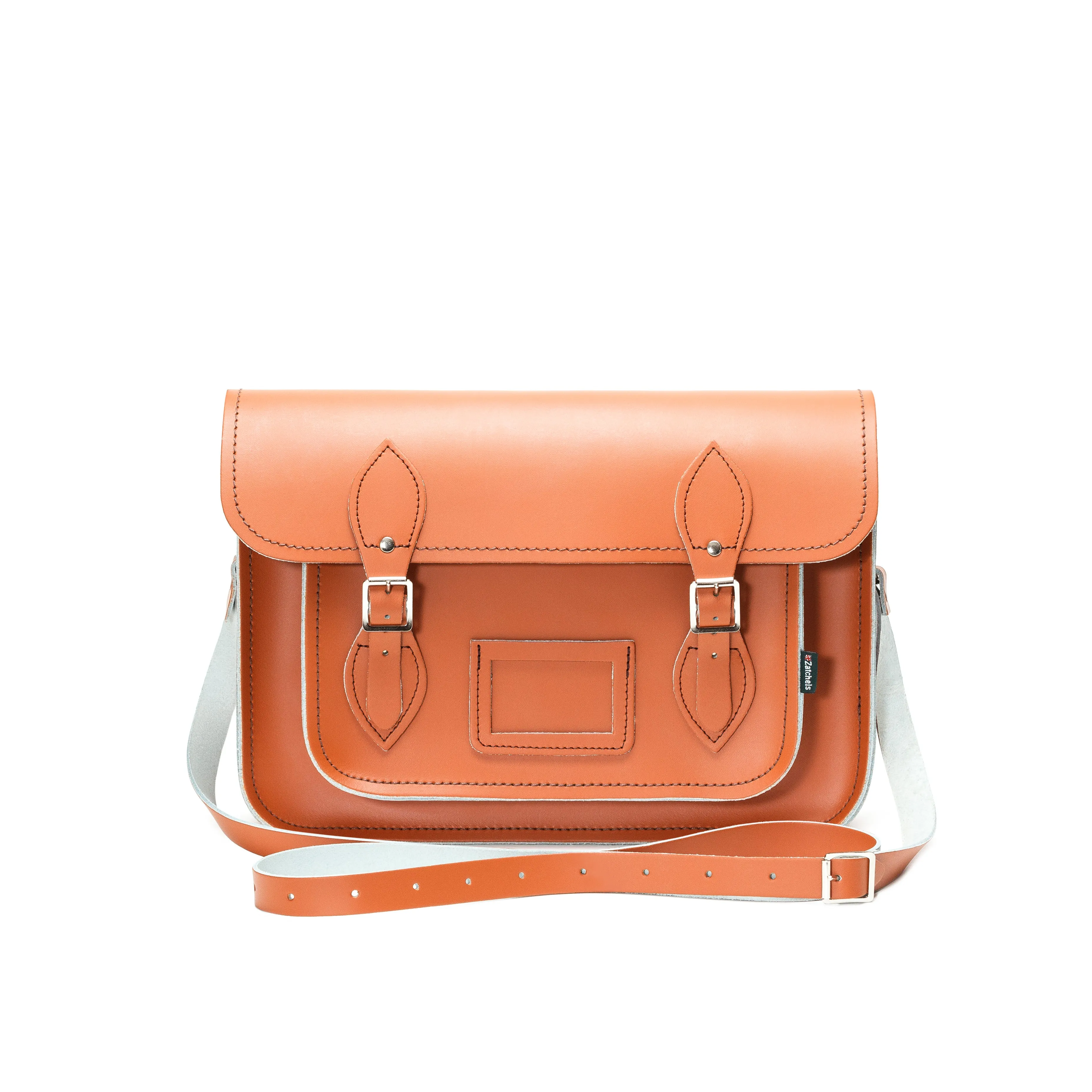 Handmade Leather Satchel - Burnt Orange