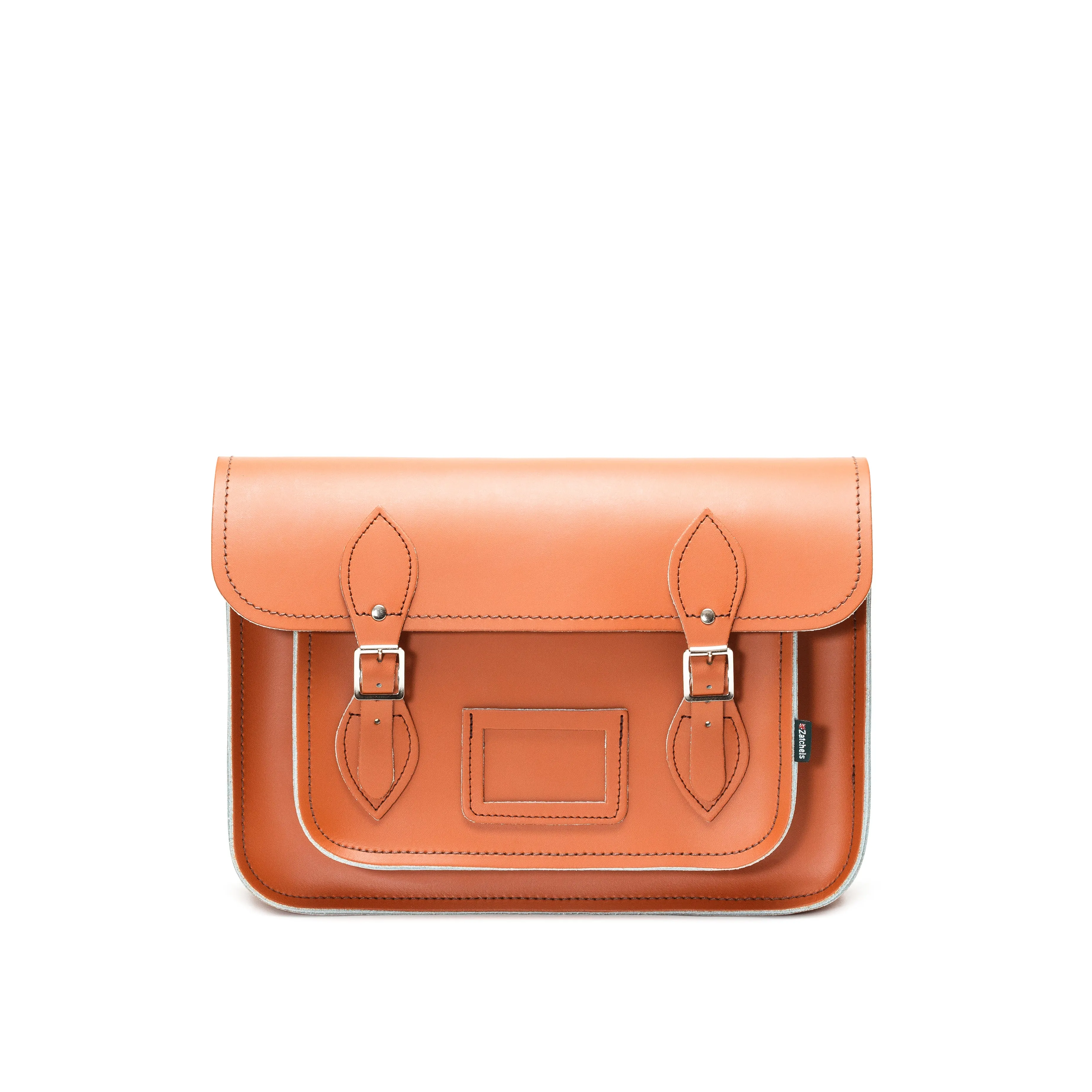 Handmade Leather Satchel - Burnt Orange