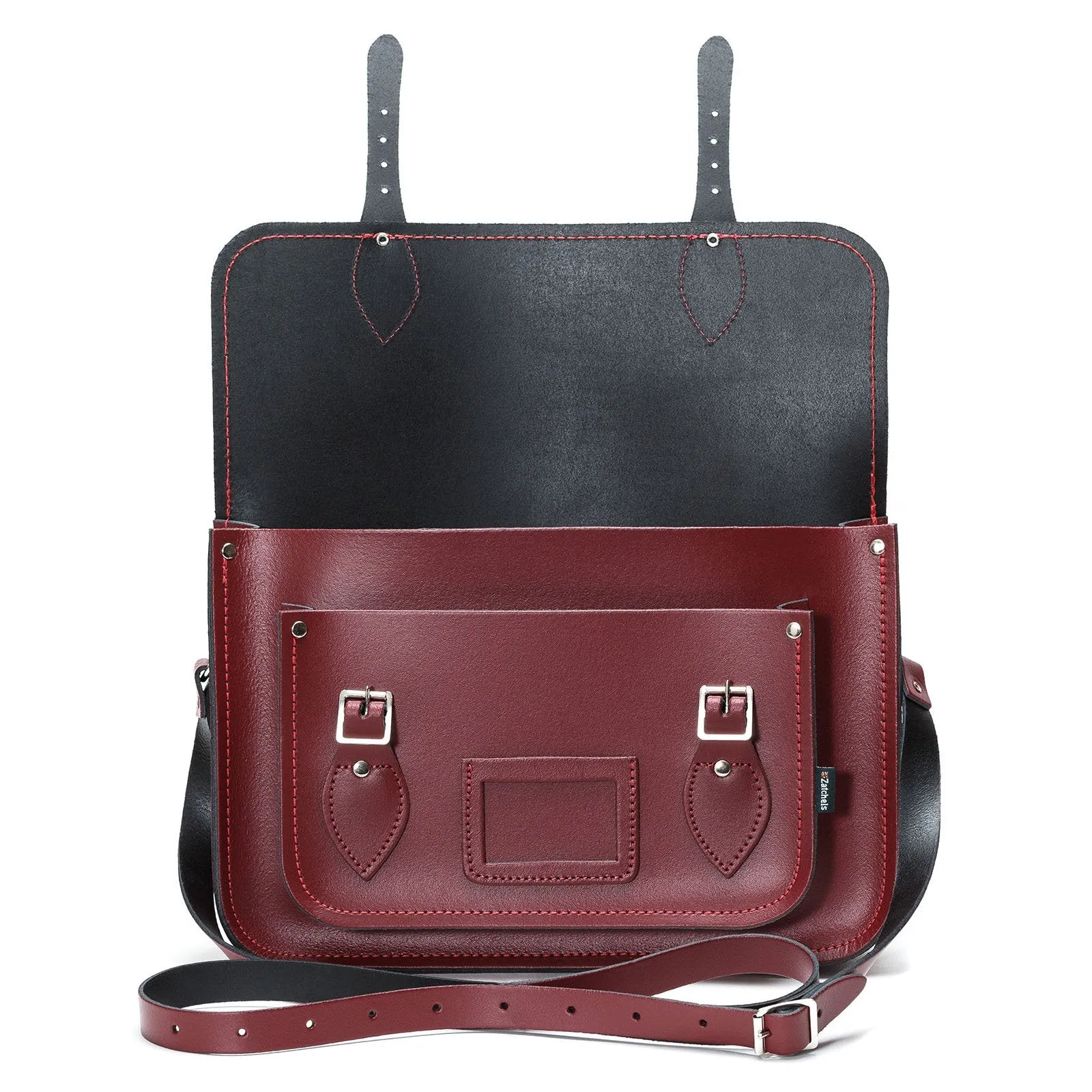 Handmade Leather Satchel - Oxblood Red