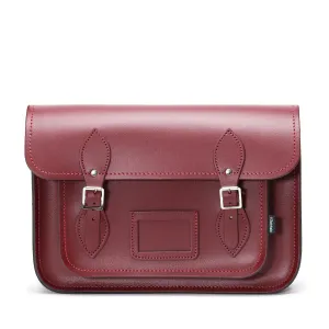 Handmade Leather Satchel - Oxblood Red