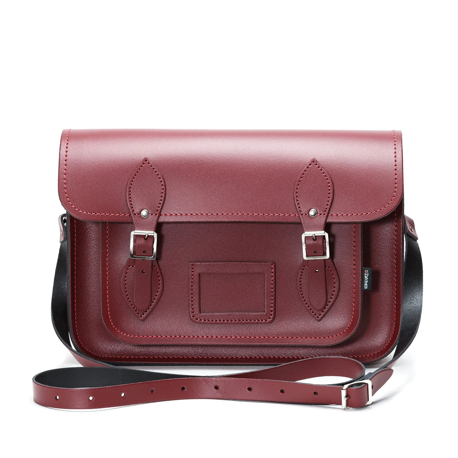 Handmade Leather Satchel - Oxblood Red