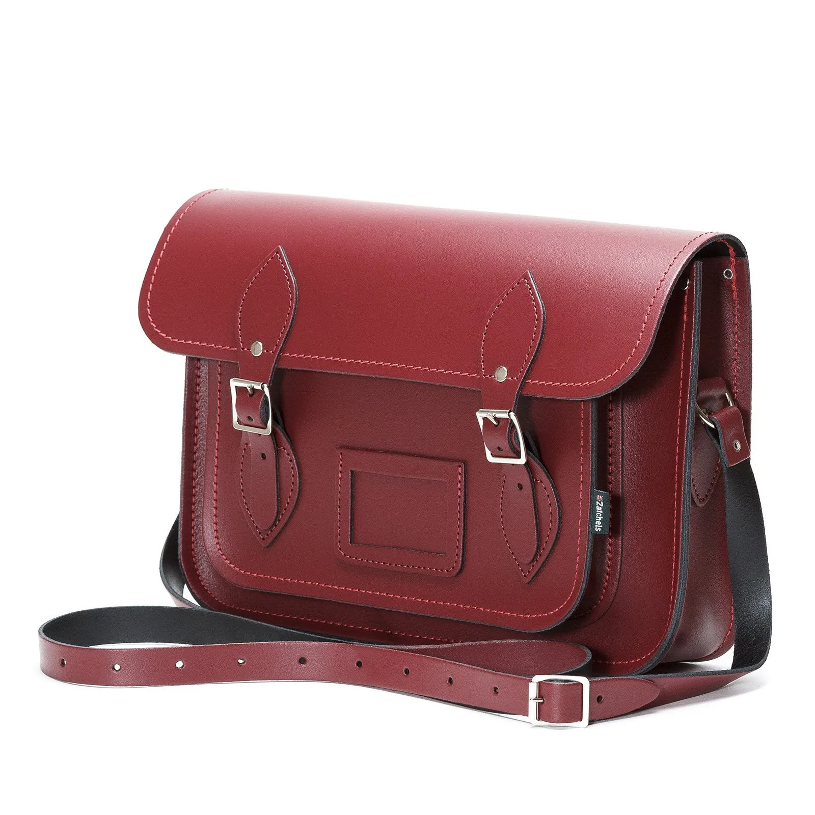 Handmade Leather Satchel - Oxblood Red