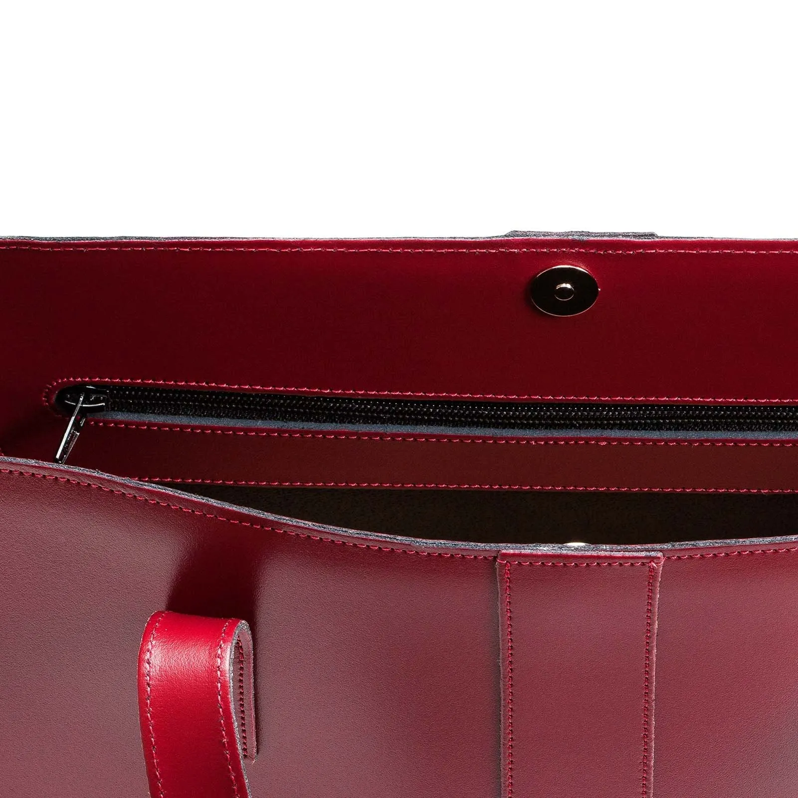 Handmade Leather Shopper - Oxblood