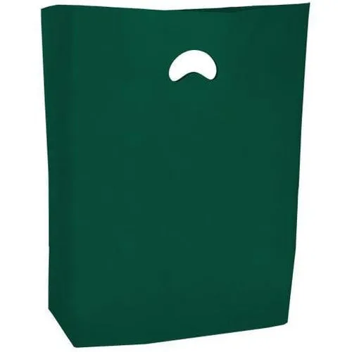 HDPE Blend Colored Merchandise Shopping Bags - 16" x 4" x 24" - (Dark Green)