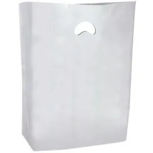 HDPE Blend Colored Merchandise Shopping Bags - 16" x 4" x 24" - (White)