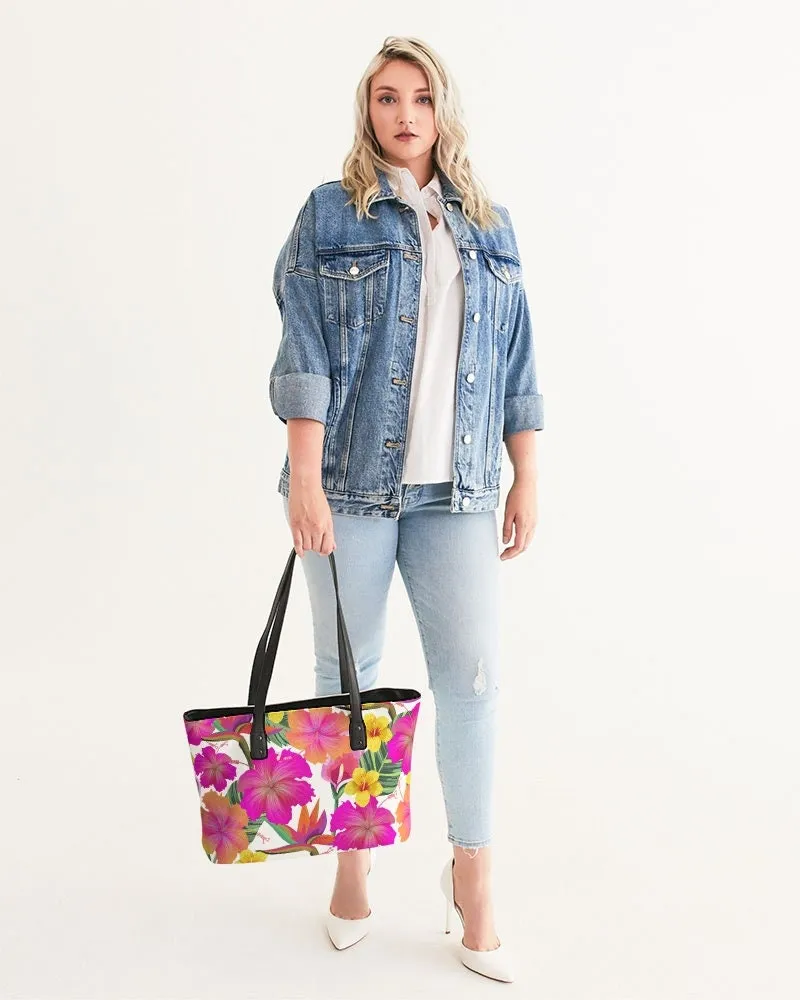 HIBISCUS FLORAL TOTE BAG