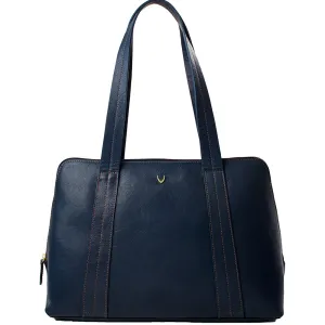 Hidesign Cerys Leather Multi-Compartment Shoulder Bag Blue