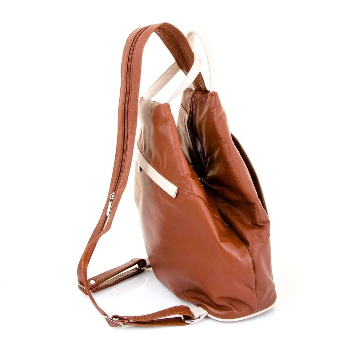 Hove Two Colour Soft Leather Backpack