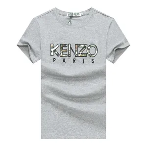 Kenz Industry Lightweight  Front Logo Round neck-Ash